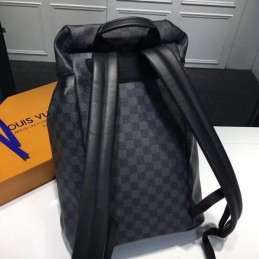 Replica Louis Vuitton Black Damier Graphite Zack Backpack