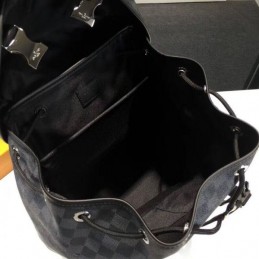 Replica Louis Vuitton Black Damier Graphite Zack Backpack