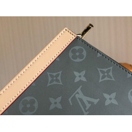 Replica Louis Vuitton Gray Monogram Titanium Pochette Voyage MM