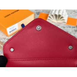 Replica Louis Vuitton Red Quilted New Wave Compact Wallet