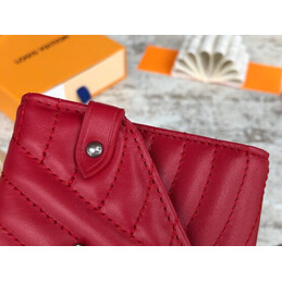 Replica Louis Vuitton Red Quilted New Wave Compact Wallet