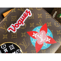 Replica Louis Vuitton Brown Monogram Travel Patch Toiletry Pouch 26