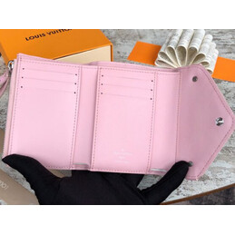 Replica Louis Vuitton Pale Pink Quilted New Wave Compact Wallet