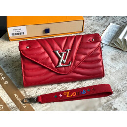 Replica Louis Vuitton Red Quilted New Wave Long Wallet