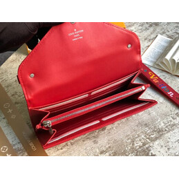 Replica Louis Vuitton Red Quilted New Wave Long Wallet