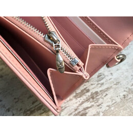 Replica Louis Vuitton Pale Pink Quilted New Wave Long Wallet