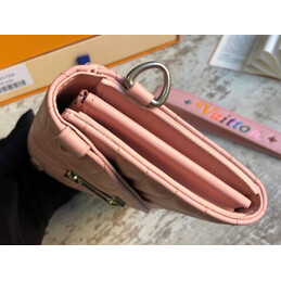 Replica Louis Vuitton Pale Pink Quilted New Wave Long Wallet