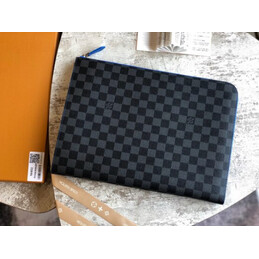Replica Louis Vuitton Black Damier Graphite Classic Pochette Jour GM