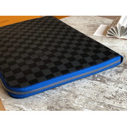 Replica Louis Vuitton Black Damier Graphite Classic Pochette Jour GM