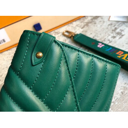 Replica Louis Vuitton Green Quilted New Wave Long Wallet