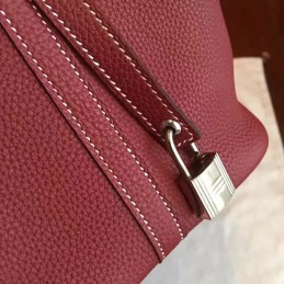 Replica Hermes Burgundy Picotin Lock 22 Bag