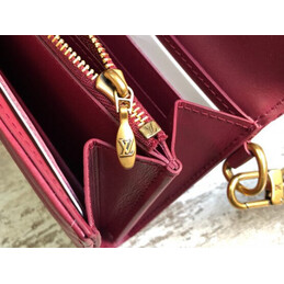 Replica Louis Vuitton Burgundy Quilted New Wave Long Wallet