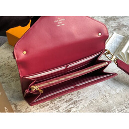 Replica Louis Vuitton Burgundy Quilted New Wave Long Wallet