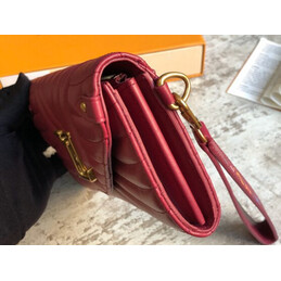 Replica Louis Vuitton Burgundy Quilted New Wave Long Wallet