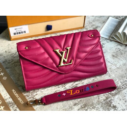Replica Louis Vuitton Fuchsia Quilted New Wave Long Wallet