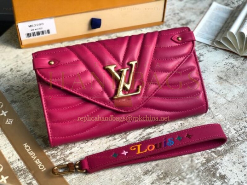 Replica Louis Vuitton Fuchsia Quilted New Wave Long Wallet