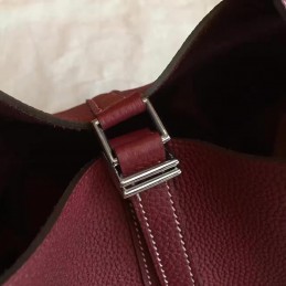 Replica Hermes Burgundy Picotin Lock 22 Bag
