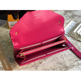 Replica Louis Vuitton Fuchsia Quilted New Wave Long Wallet