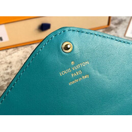 Replica Louis Vuitton Turquoise Quilted New Wave Long Wallet