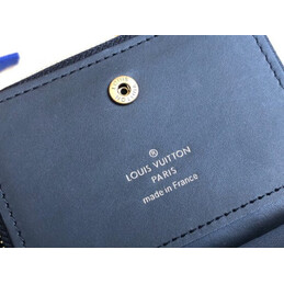 Replica Louis Vuitton Black Quilted New Wave Zipped Compact Wallet
