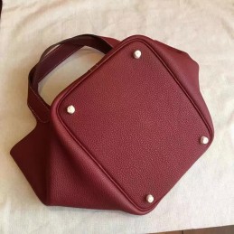Replica Hermes Burgundy Picotin Lock 22 Bag