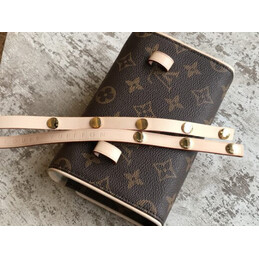 Replica Louis Vuitton Brown Monogram Pochette Florentine