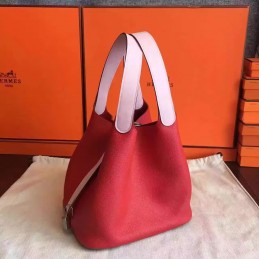 Replica Hermes Red Pink Picotin Lock 13 Bag