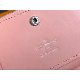 Replica Louis Vuitton Pale Pink Quilted New Wave Zipped Compact Wallet