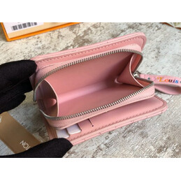 Replica Louis Vuitton Pale Pink Quilted New Wave Zipped Compact Wallet