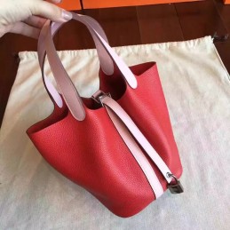 Replica Hermes Red Pink Picotin Lock 13 Bag
