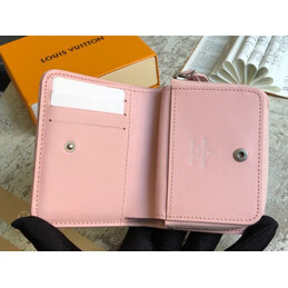 Replica Louis Vuitton Pale Pink Quilted New Wave Zipped Compact Wallet