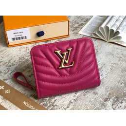 Replica Louis Vuitton Fuchsia Quilted New Wave Zipped Compact Wallet