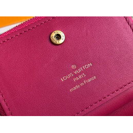 Replica Louis Vuitton Fuchsia Quilted New Wave Zipped Compact Wallet