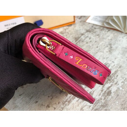 Replica Louis Vuitton Fuchsia Quilted New Wave Zipped Compact Wallet