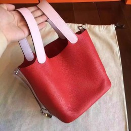 Replica Hermes Red Pink Picotin Lock 13 Bag