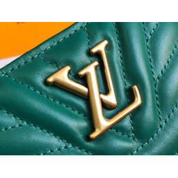Replica Louis Vuitton Green Quilted New Wave Zipped Compact Wallet