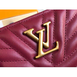 Replica Louis Vuitton Burgundy Quilted New Wave Zipped Compact Wallet
