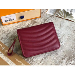 Replica Louis Vuitton Burgundy Quilted New Wave Zipped Compact Wallet