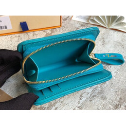 Replica Louis Vuitton Turquoise Quilted New Wave Zipped Compact Wallet
