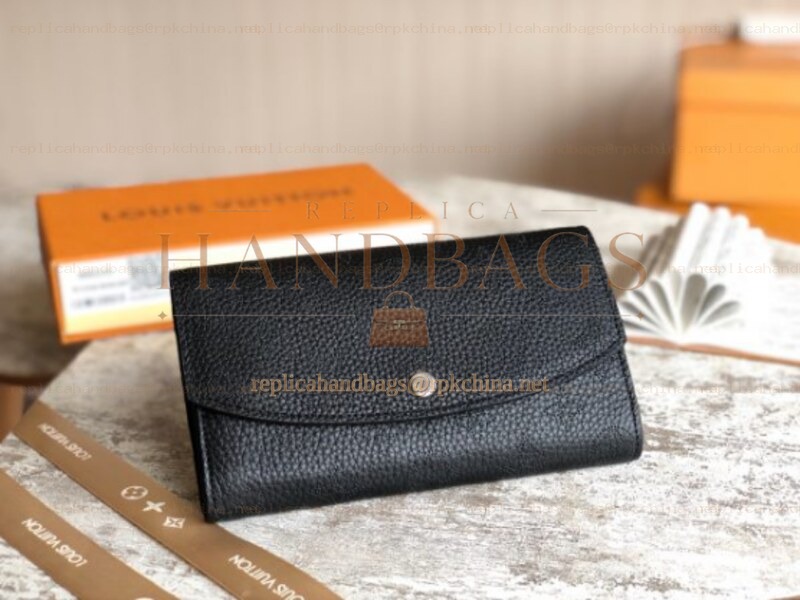 Replica Louis Vuitton Black Textured Iris Wallet