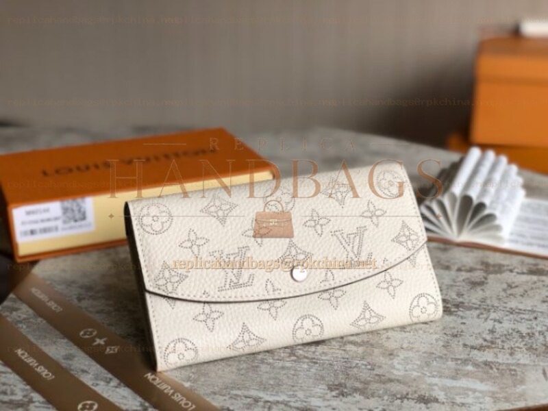 Replica Louis Vuitton White Monogram Iris Wallet