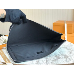 Replica Louis Vuitton Black Damier Graphite Large Pochette Jour GM