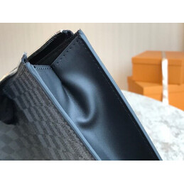 Replica Louis Vuitton Black Damier Graphite Large Pochette Jour GM