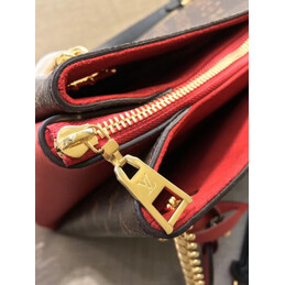 Replica Louis Vuitton Brown Monogram Red Trim Surene MM