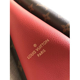 Replica Louis Vuitton Brown Monogram Red Trim Surene MM