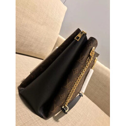 Replica Louis Vuitton Brown Monogram Black Trim Surene MM