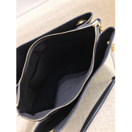 Replica Louis Vuitton Brown Monogram Black Trim Surene MM