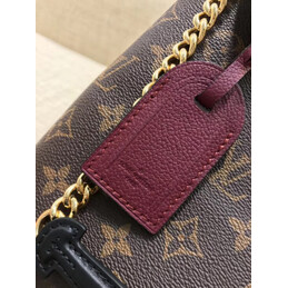 Replica Louis Vuitton Brown Monogram Burgundy Trim Surene MM
