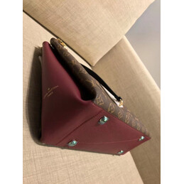 Replica Louis Vuitton Brown Monogram Burgundy Trim Surene MM