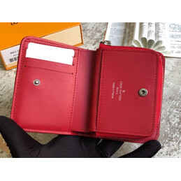 Replica Louis Vuitton Red Quilted New Wave Zipped Compact Wallet